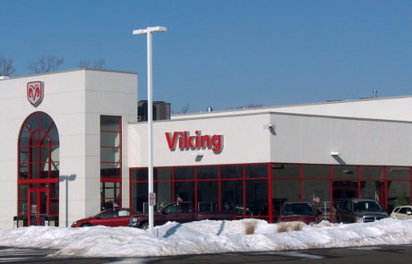 Automotive Dealership Building Architecture- Viking Dodge- Woodstock, IL