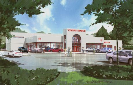 Automotive Dealership Design Concept- Viking Dodge- Woodstock, IL