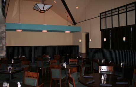 Restaurant Architects Design-Seating area of Rock's Bar & Grill - Crystal Lake, IL- DDCA Architects