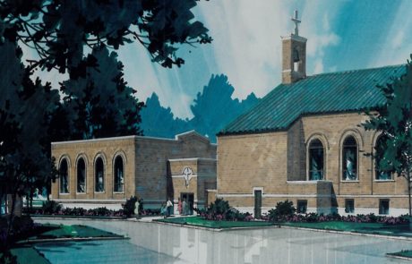 Church Architects design rendering for St. Patrick's Church Community Center , McHenry, IL