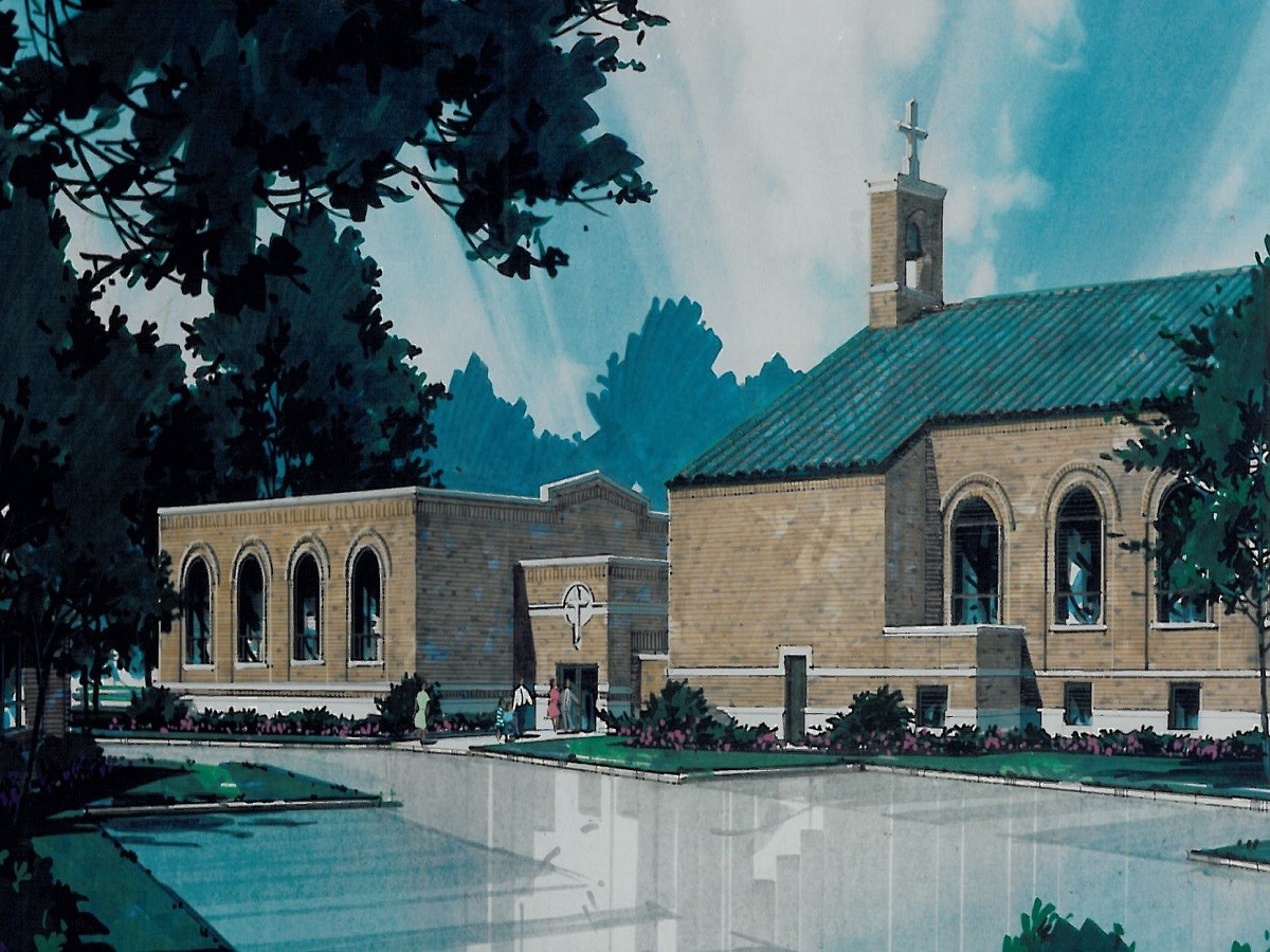 Church Architects design rendering for St. Patrick's Church Community Center , McHenry, IL