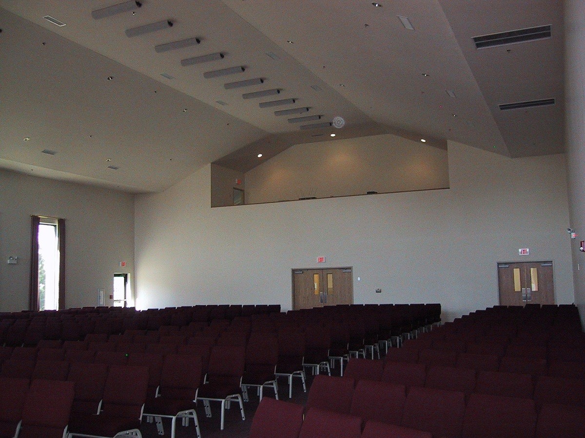 Architects for churches design interior for Woodstock Assembly of God in IL - DDCA Architects